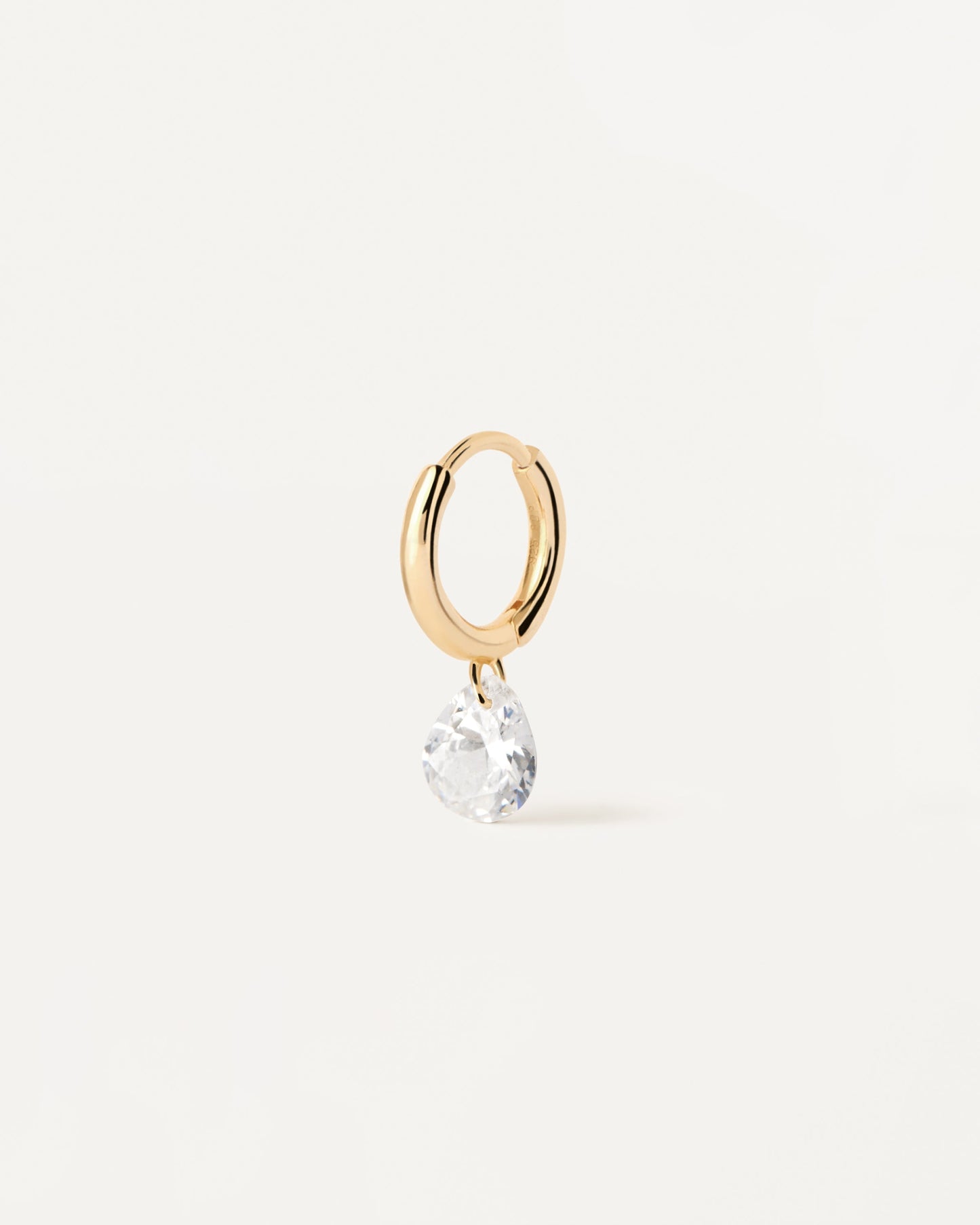 Aqua Single Hoop Earring
