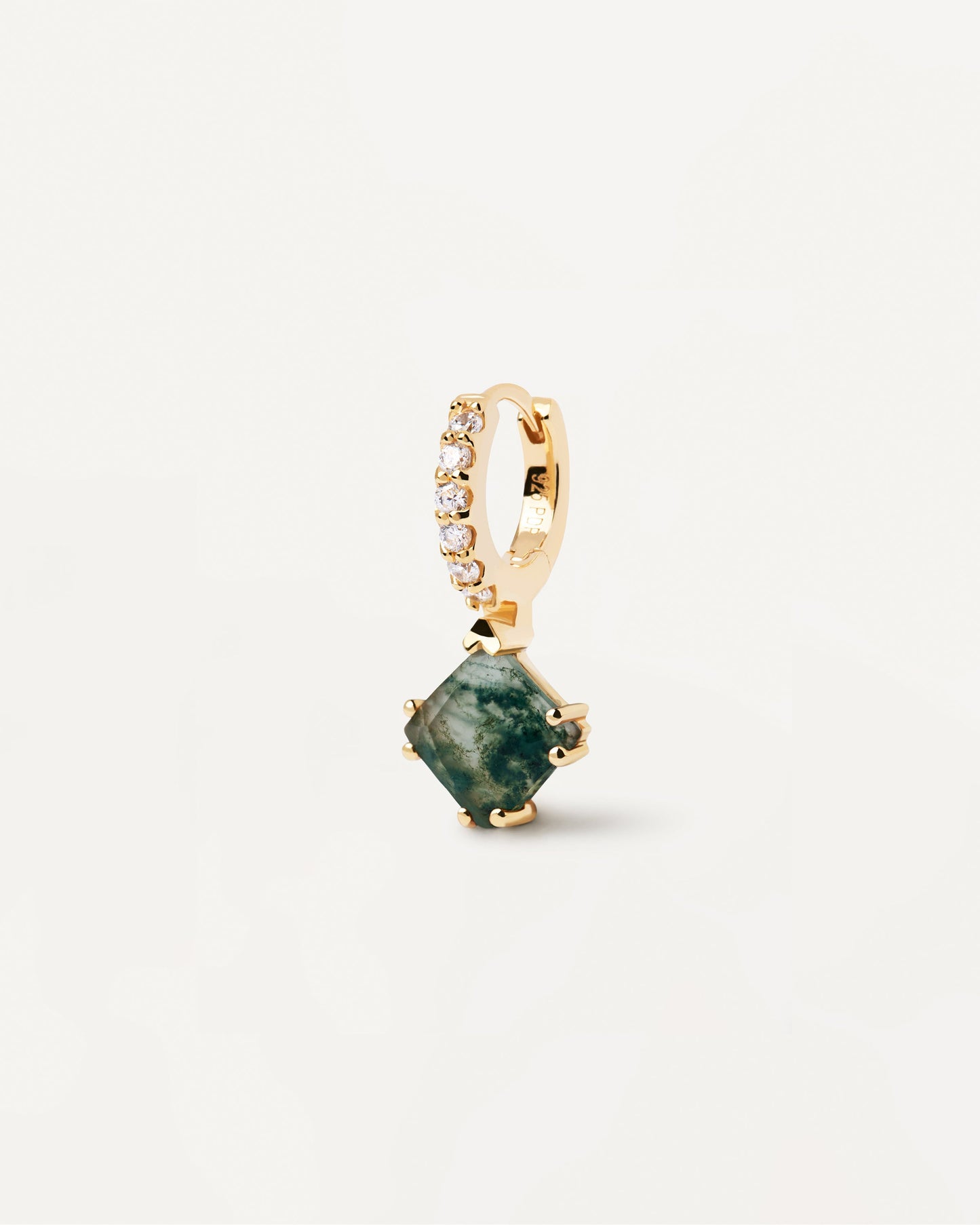 Fuji Moss Agate Single Earring