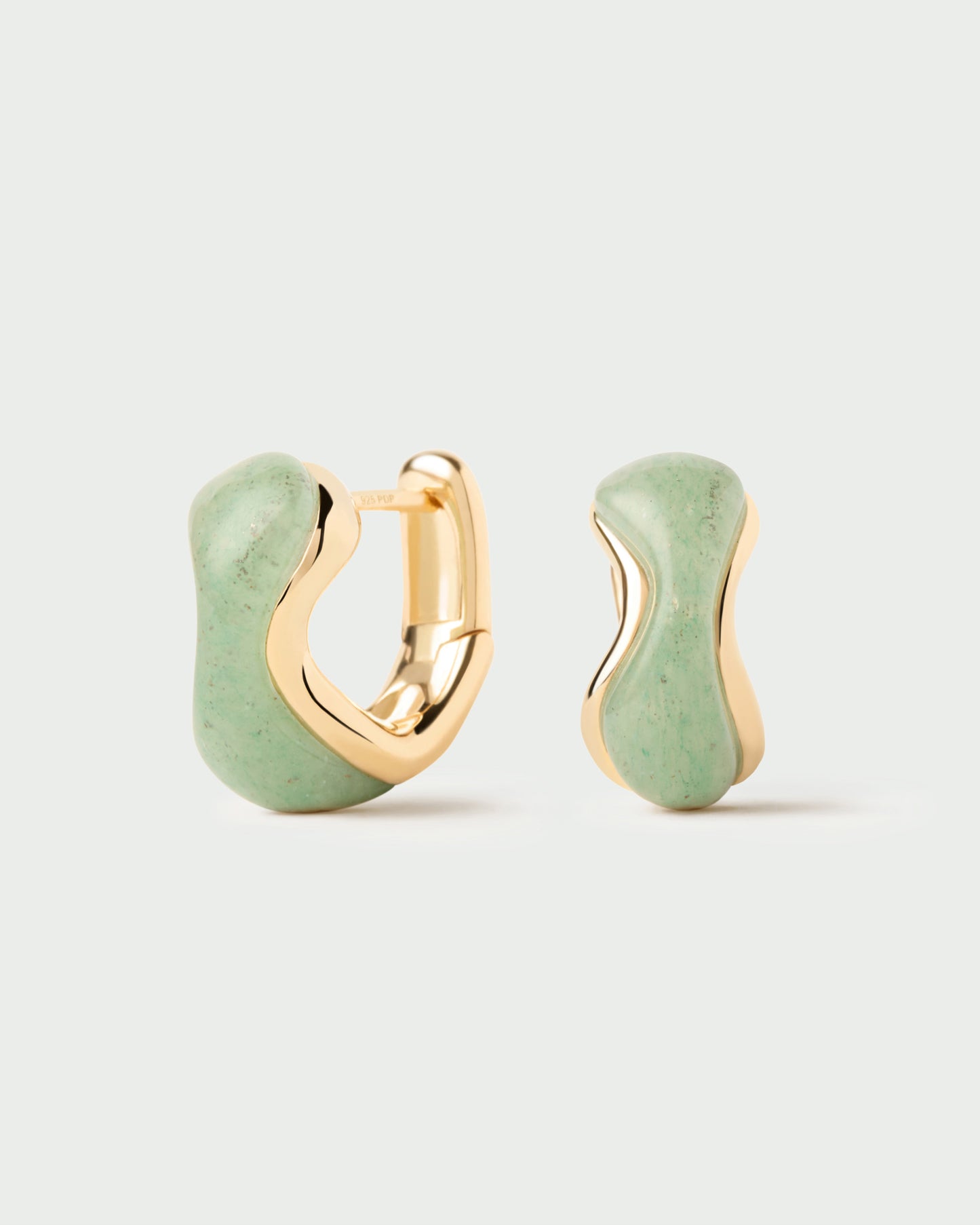 Green aventurine Musa hoops