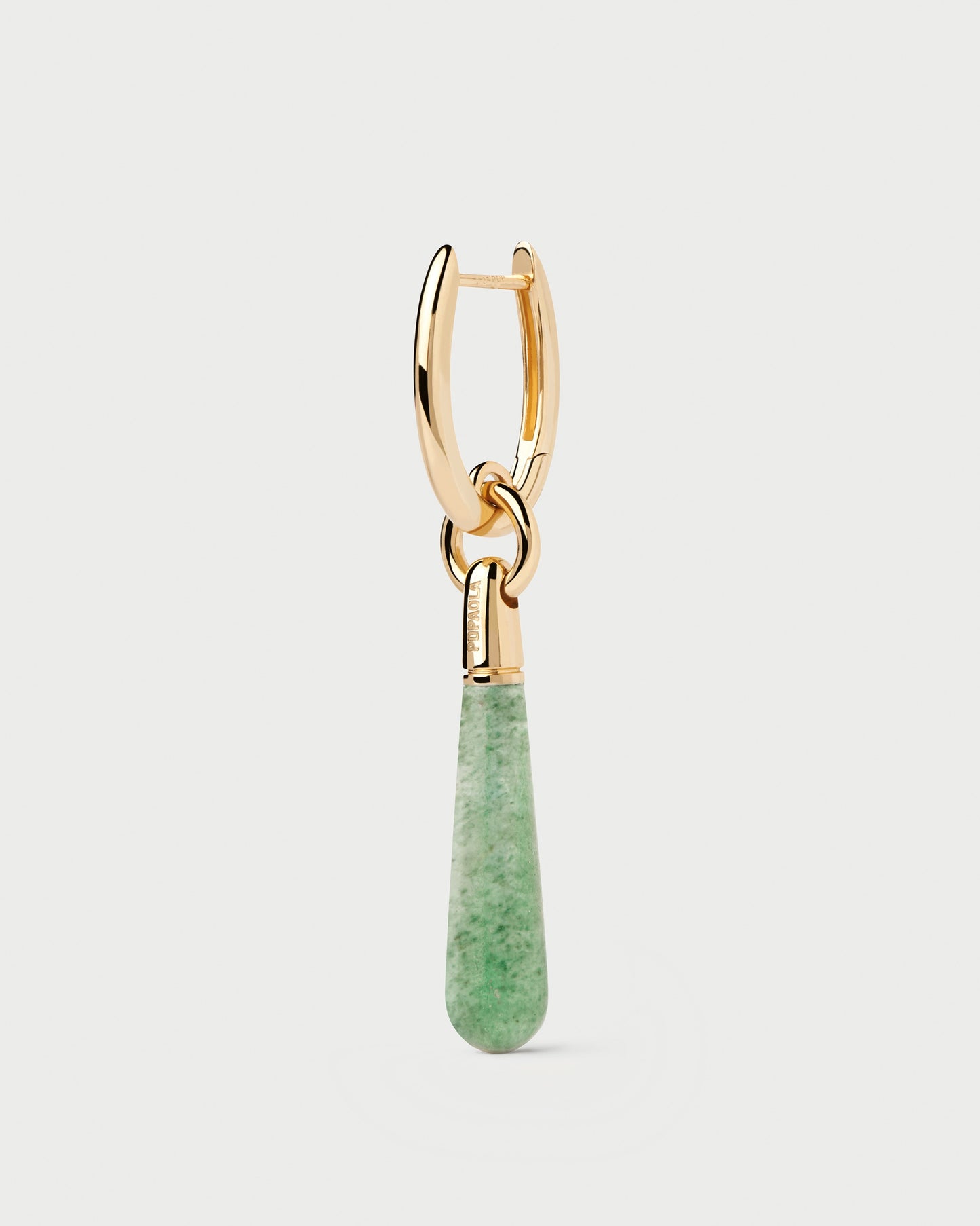 Green Aventurine Large Jupiter Single Hoop