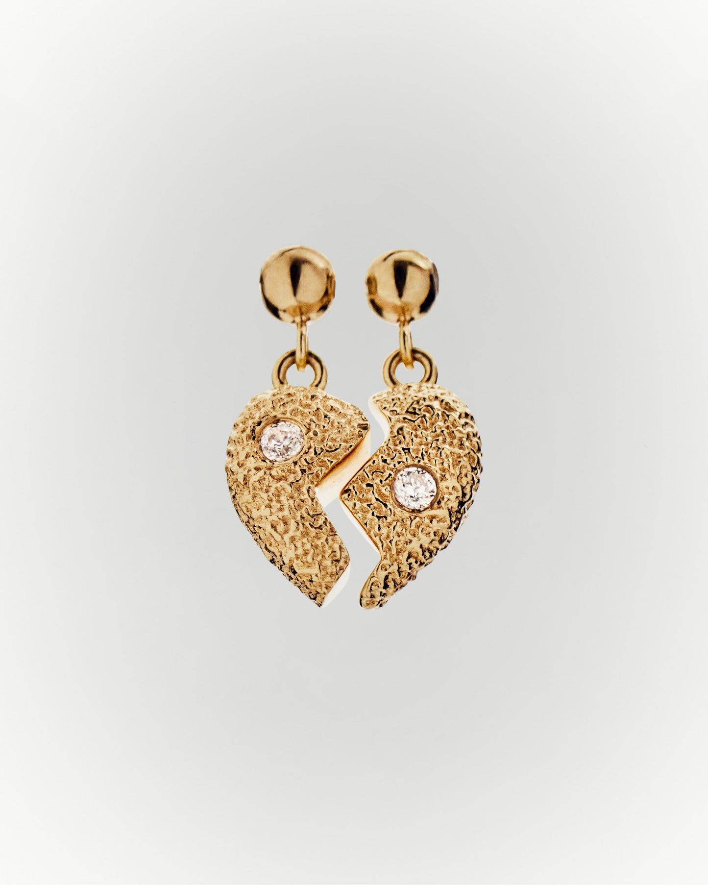 Split heart charm