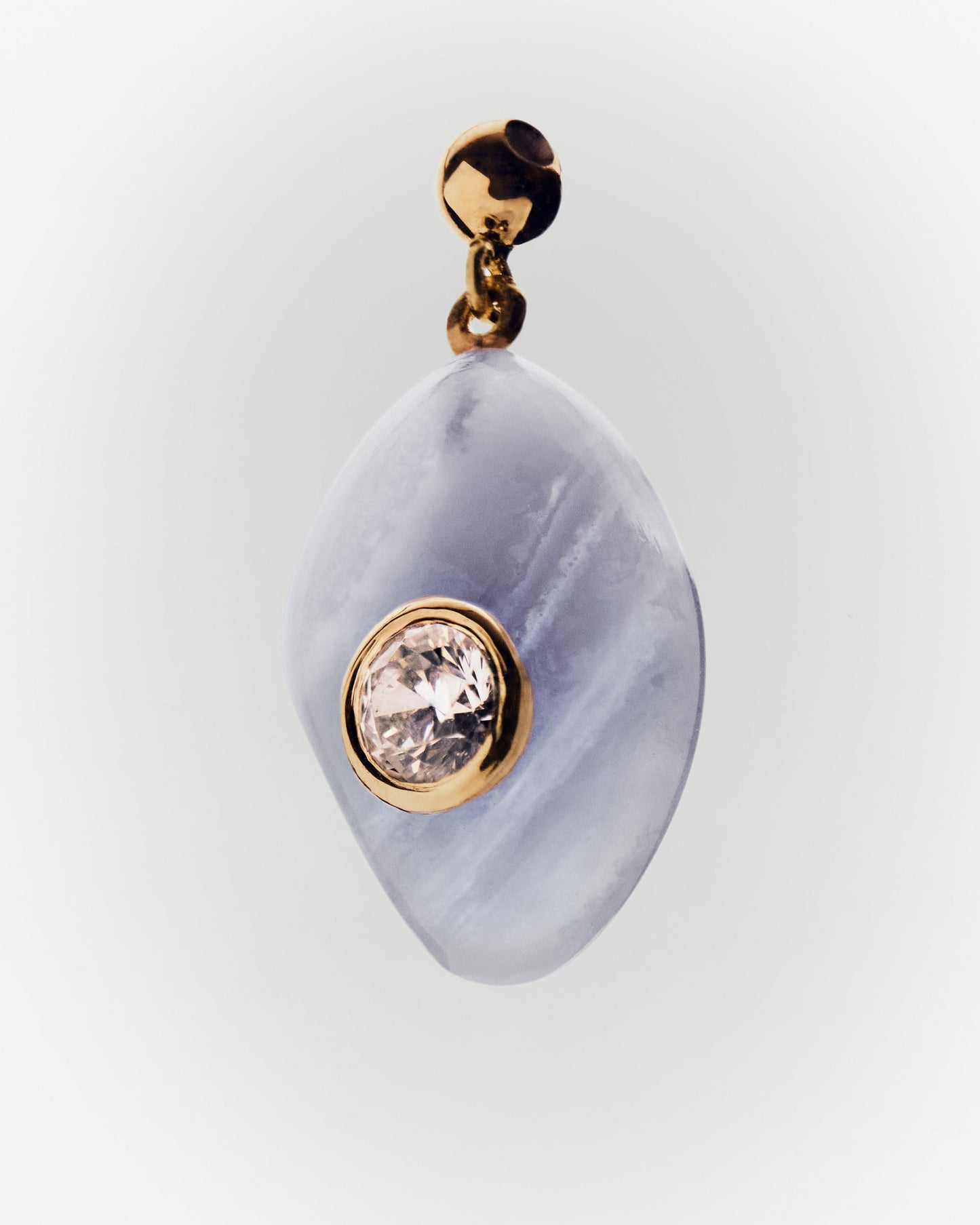 Serenity Blue agate charm