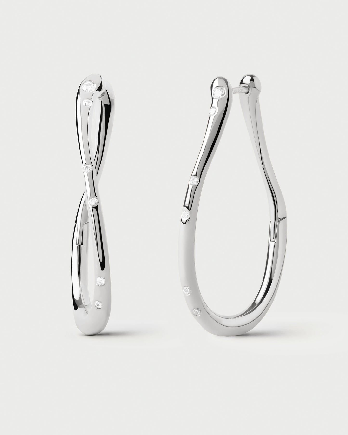 Air silver hoops