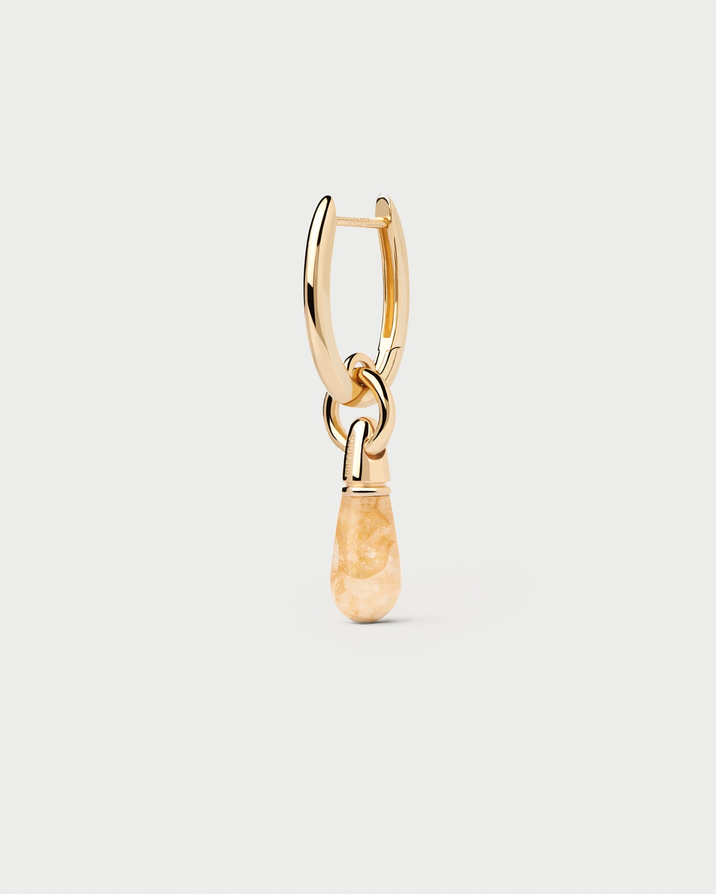 Yellow Aventurine Jupiter Single Hoop