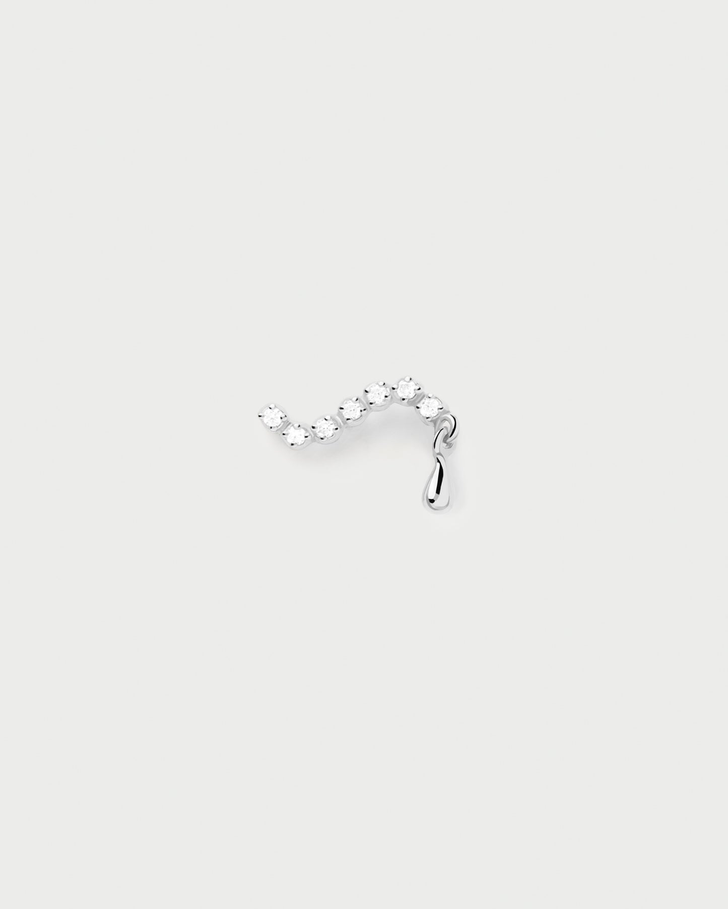 Swim silver single stud Earring