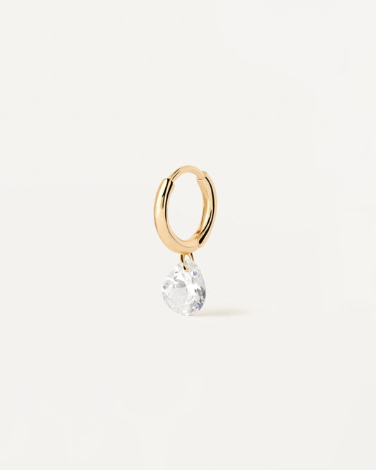 Aqua Single Hoop Earring