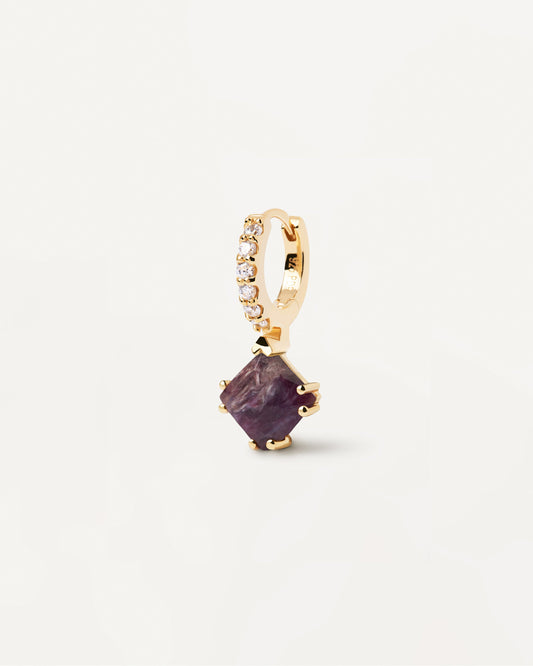 Fuji Charoite Single Earring
