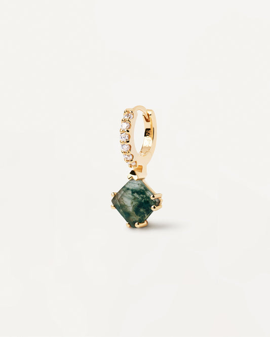 Fuji Moss Agate Single Earring