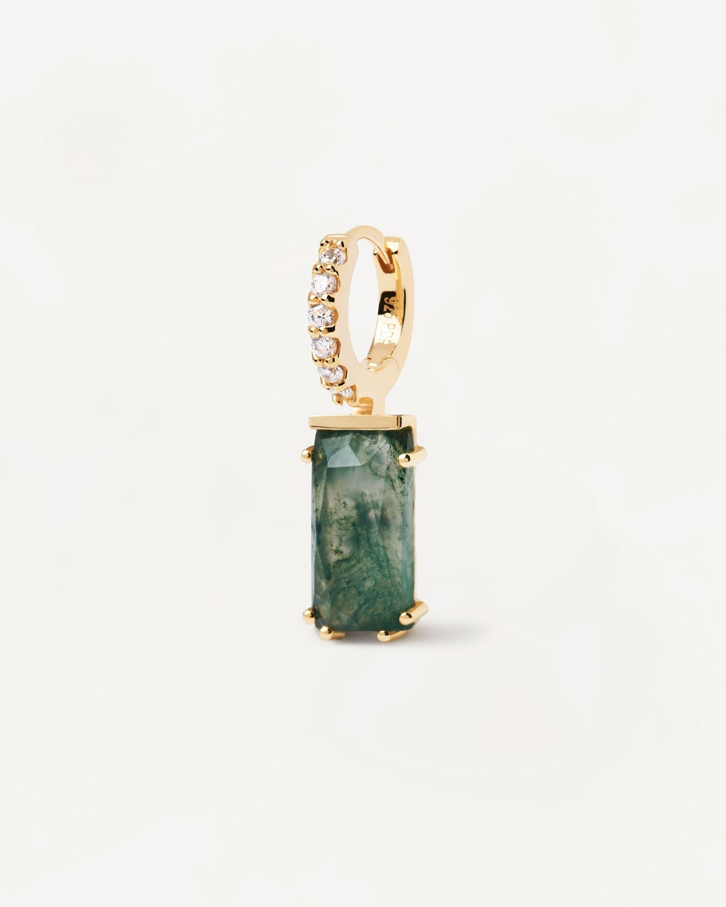 Kaori Moss Agate Single Earring