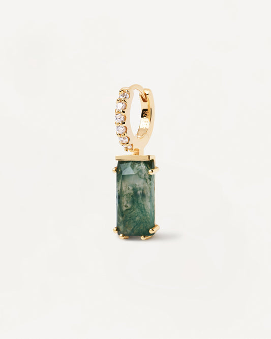 Kaori Moss Agate Single Earring