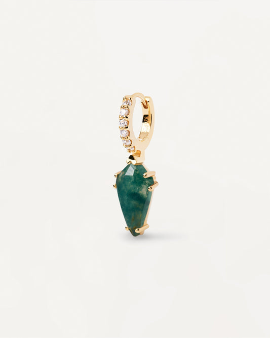 Naoki Moss Agate Single Earring