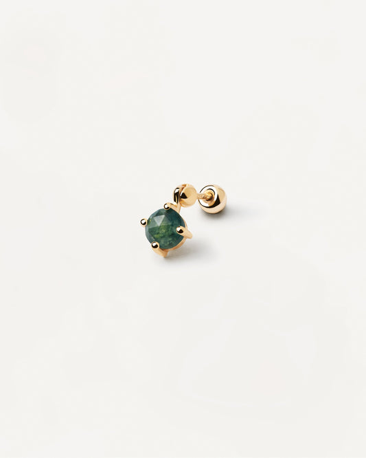 Kimi Moss Agate Single Earring