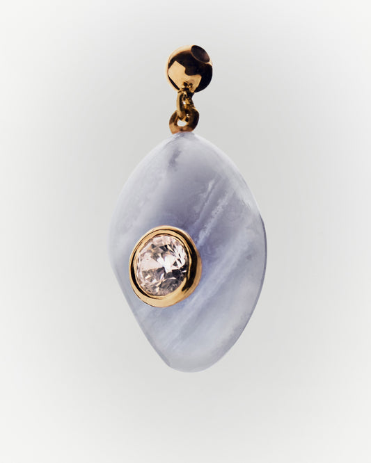 Serenity Blue agate charm