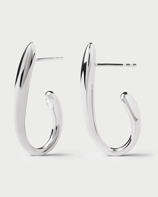 Volta silver hoops
