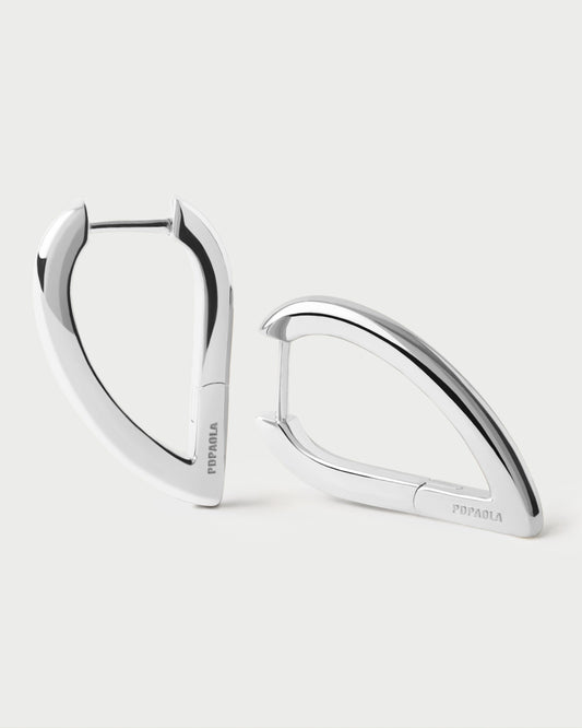 Vento mini silver hoops