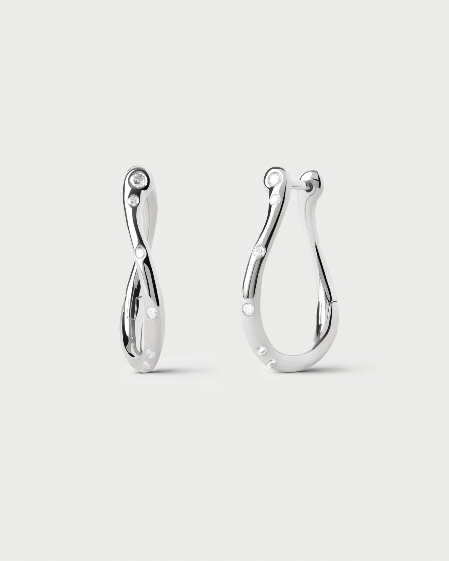 Air silver mini hoops