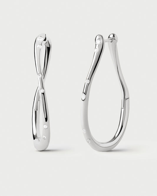 Air silver hoops