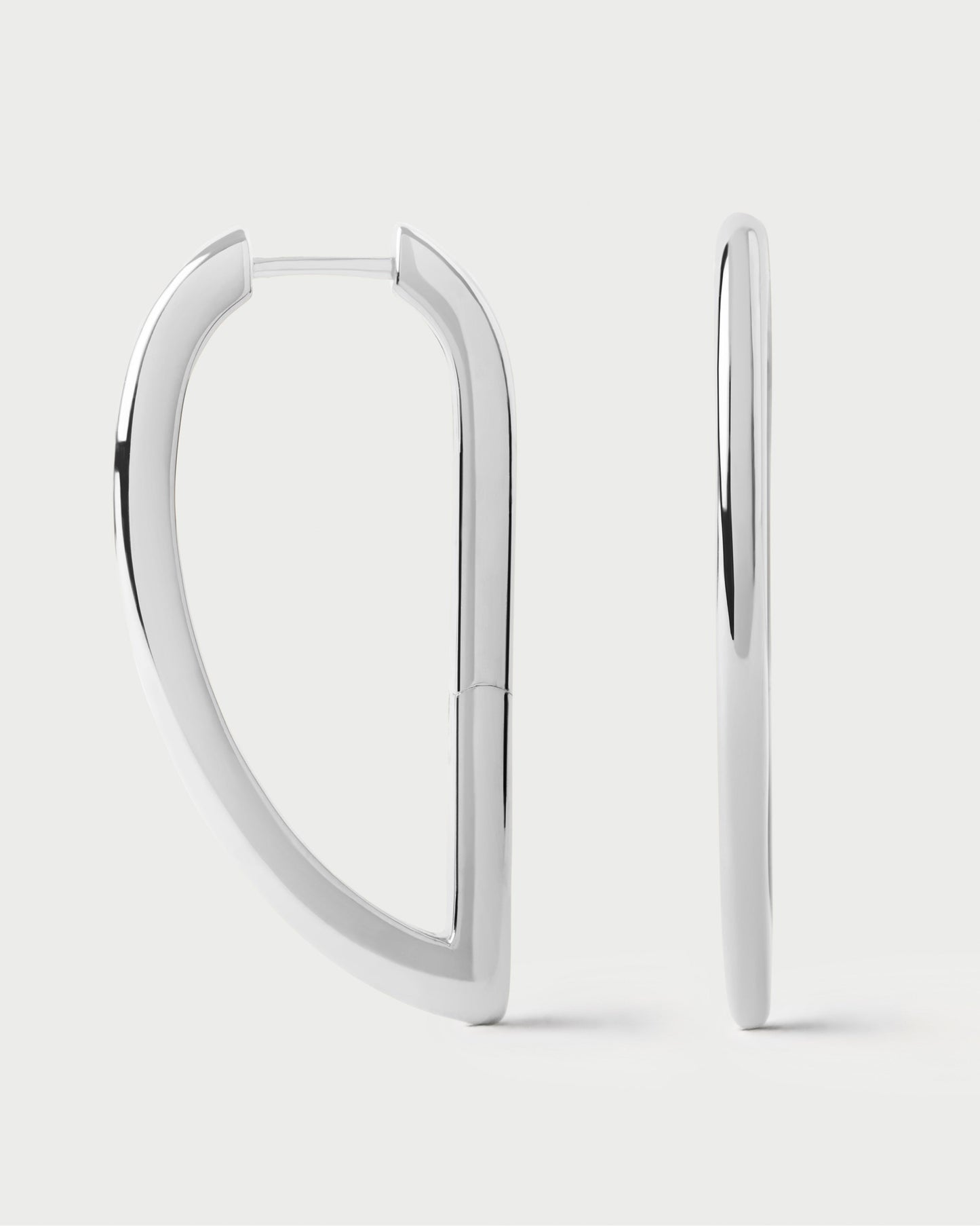 Vento silver hoops