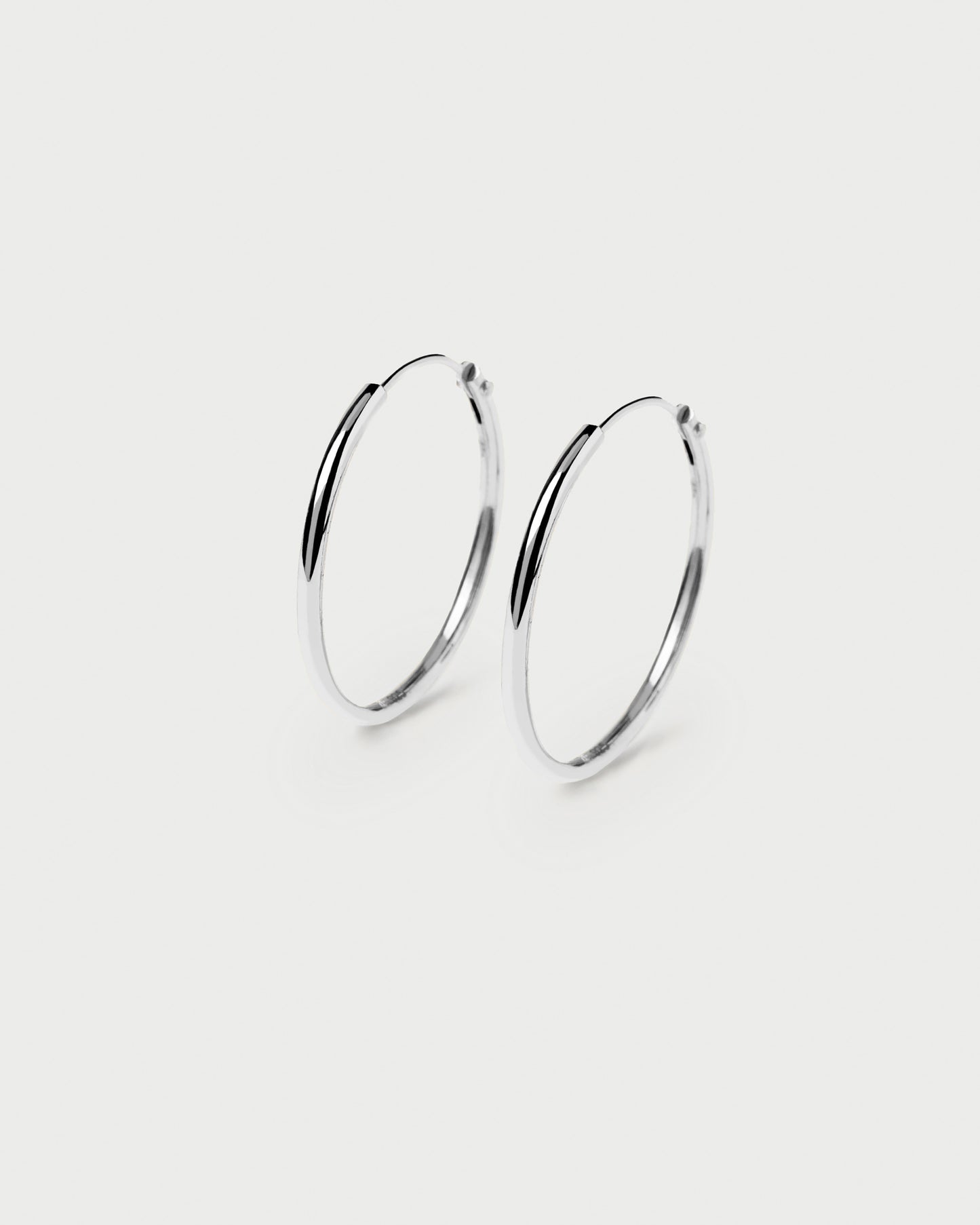 Medium Hoops Silver
