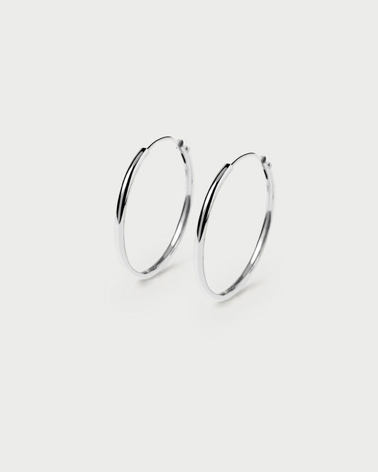 Medium Hoops Silver