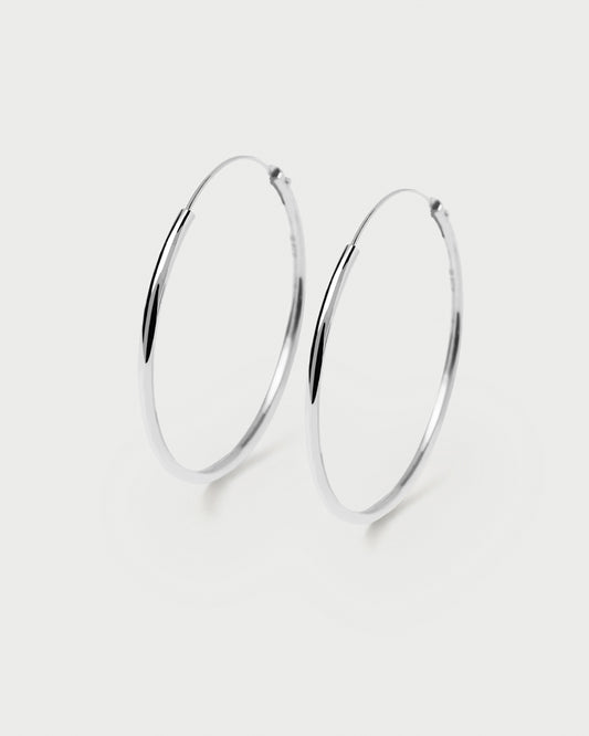 Large Hoops Silver
