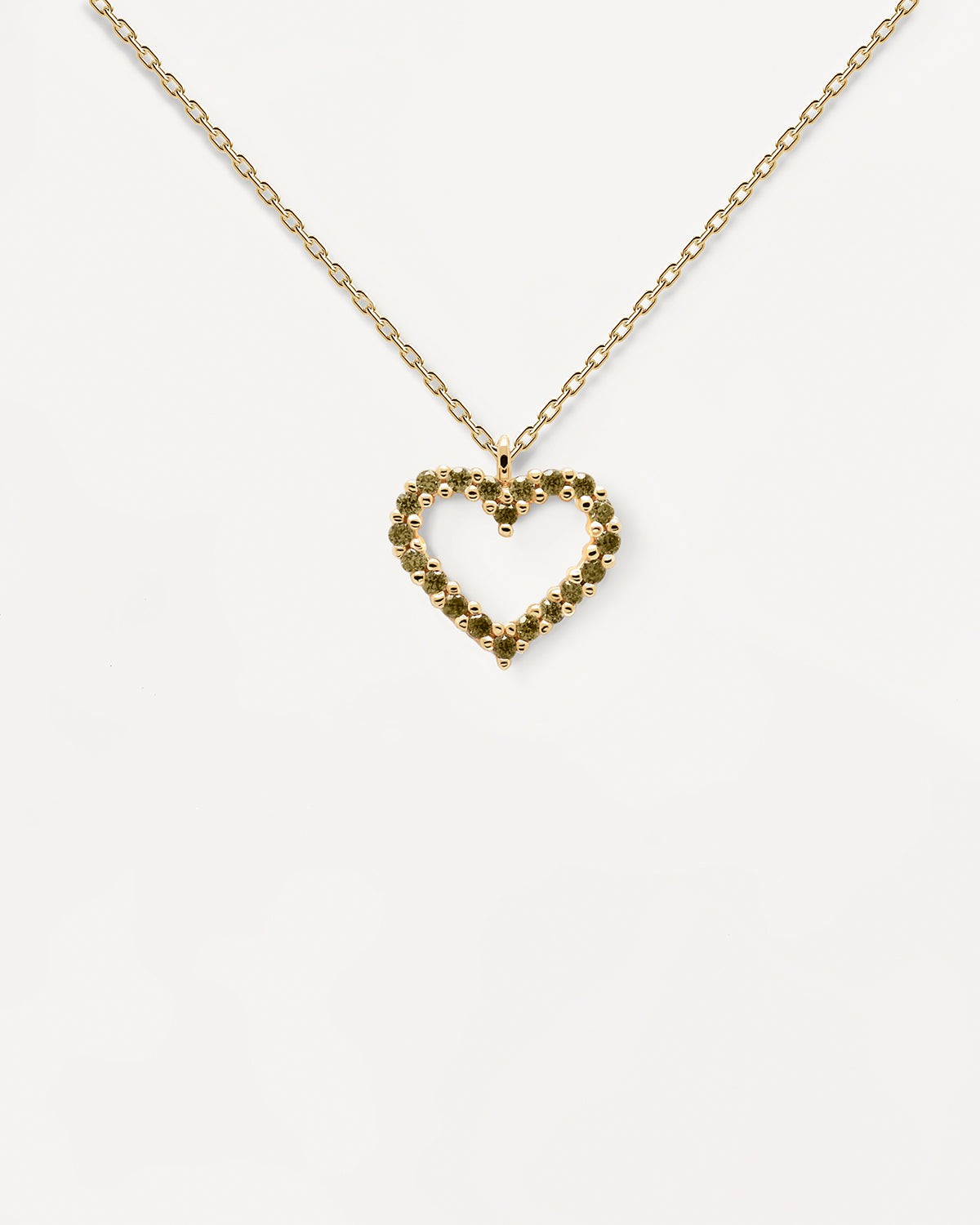Olive Heart Necklace
