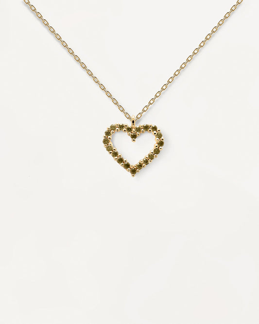 Olive Heart Necklace
