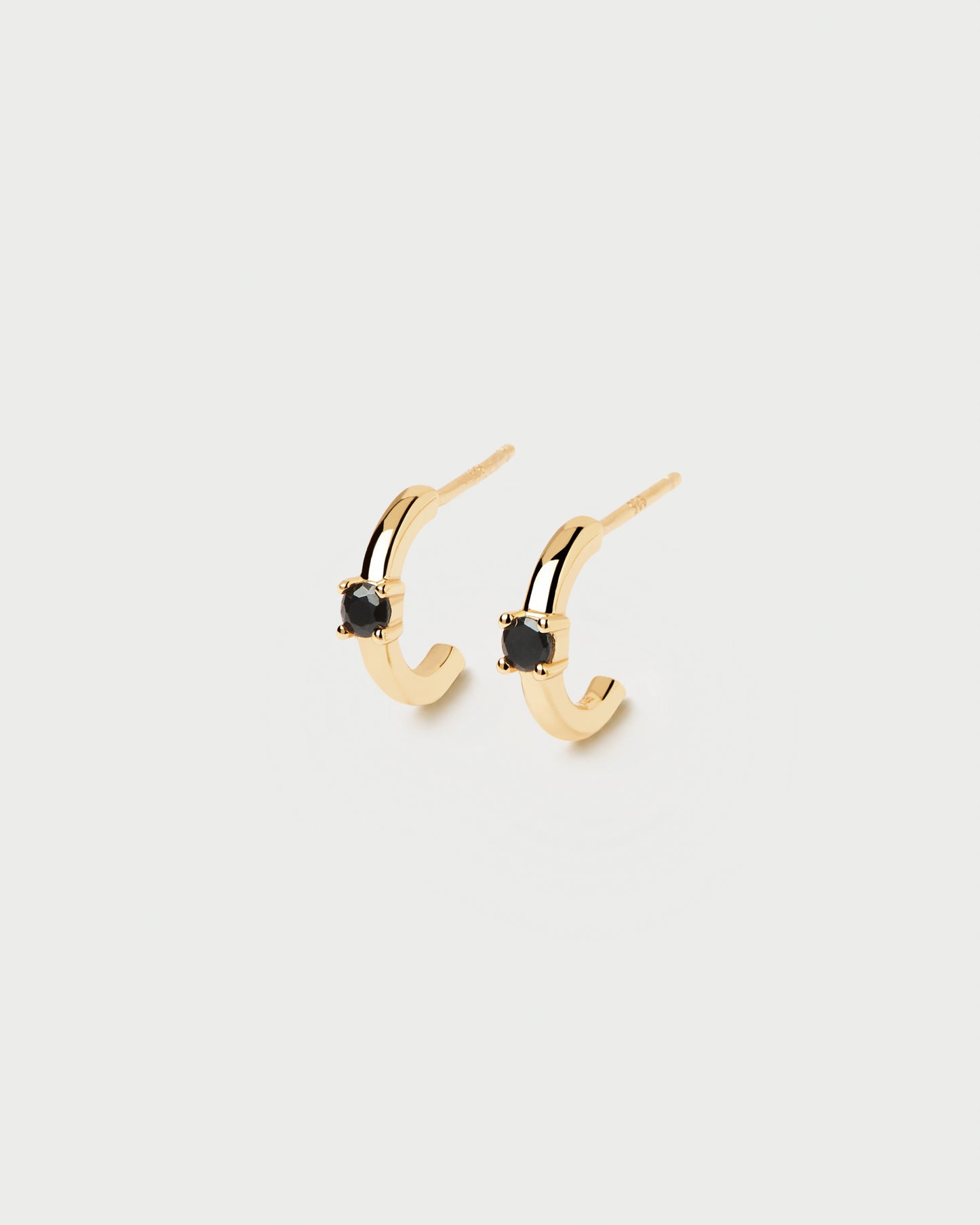 Black Solitary Earrings