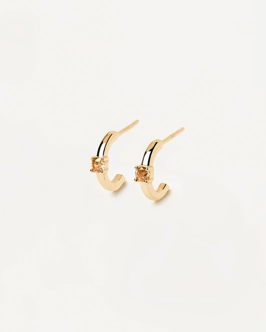 Champagne Solitary Earrings