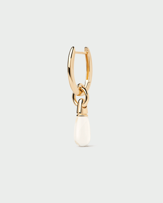 Rock crystal Jupiter single hoop