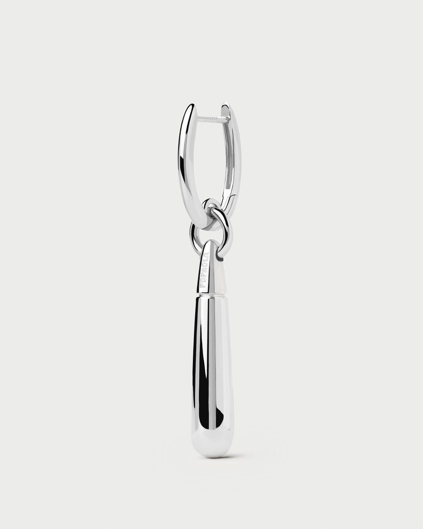Large Jupiter Silver Single Hoop