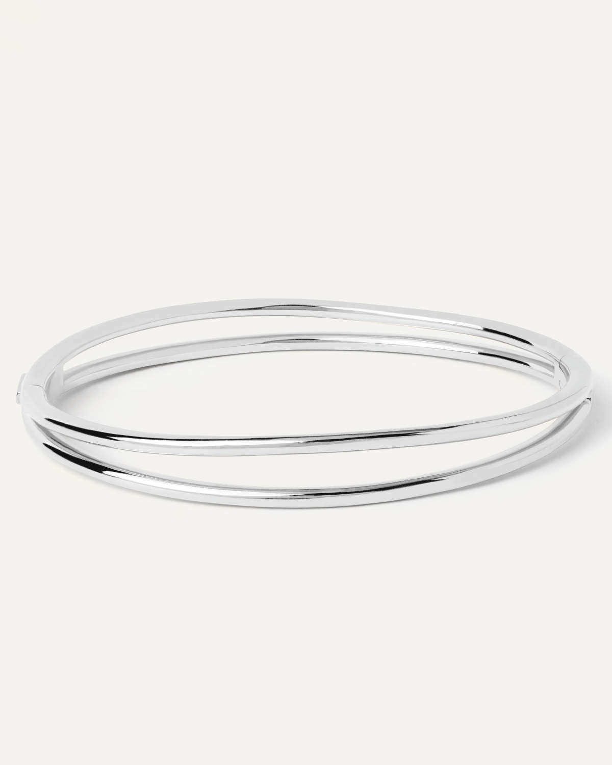 Twister Silver Bangle