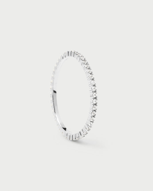 White Essential Ring Silver