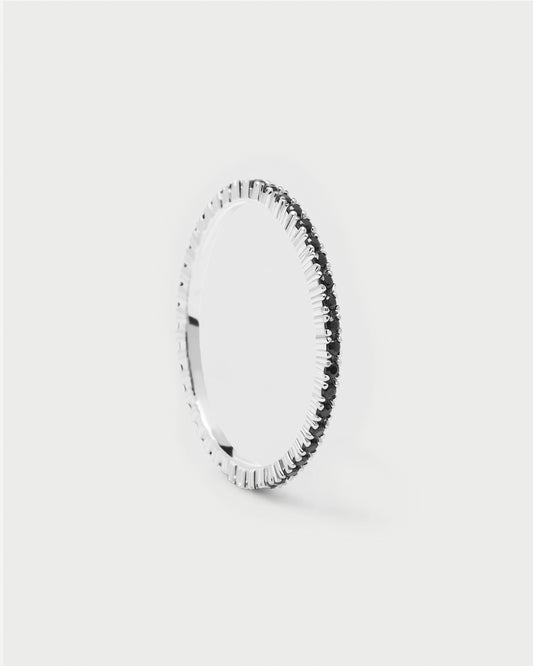 Black Essential Ring Silver