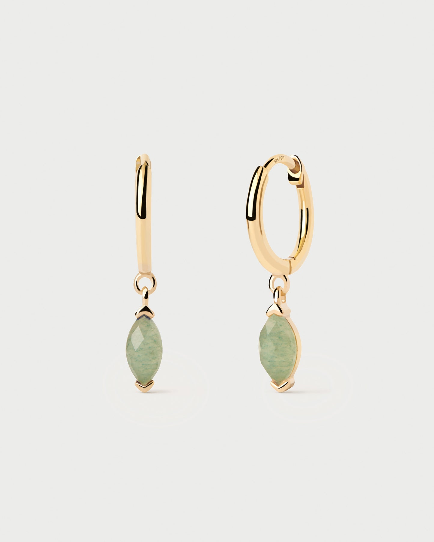 Green Aventurine Nomad Hoops