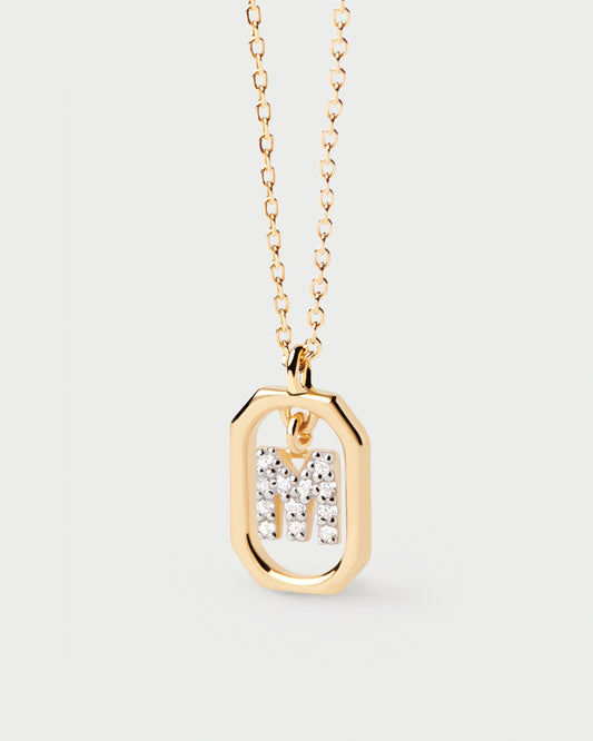 Mini Letter M Necklace