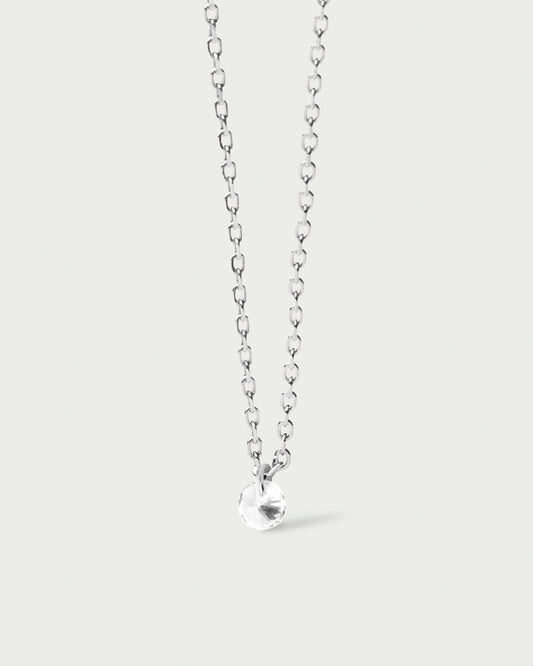 Joy Silver solitary Necklace