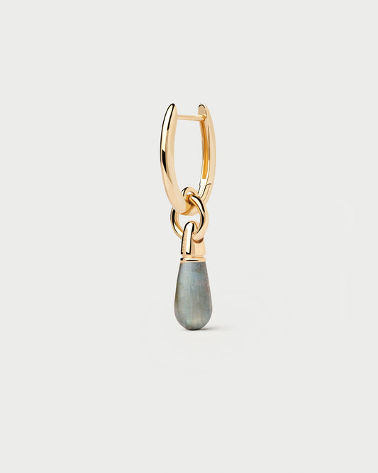 Labradorite Jupiter Single Hoop